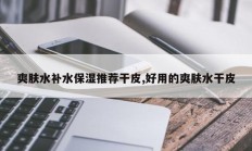 爽肤水补水保湿推荐干皮,好用的爽肤水干皮